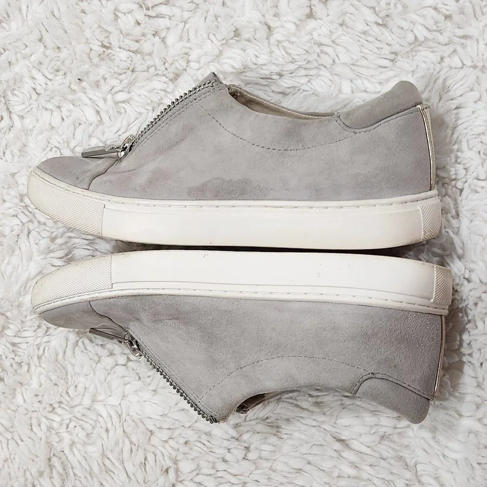 ❤️2/$18 Kenneth Cole New York Kayden Slip On Leather Zip Front Sneaker 5M